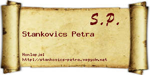 Stankovics Petra névjegykártya